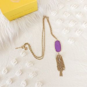 Kendra Scott Purple ‘Rayne’ Pendant Necklace
